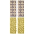 thumbnail image 1 of Unique Bargains 4 Pcs Bathroom Geometric Hand Towels Brown/Yellow 13" x 29"/14" x 30", 1 of 5