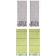 thumbnail image 1 of Unique Bargains 4 Pcs Bathroom Hand Towels 14" x 30" Grey/Green, 1 of 5