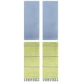 thumbnail image 1 of Unique Bargains 4 Pcs Bathroom Hand Towels Steel Blue/Green 13" x 30"/14" x 30", 1 of 5