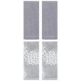thumbnail image 1 of Unique Bargains 4 Pcs Bathroom Pure Cotton Hand Towel Grey 14" x 30"/13" x 29", 1 of 4