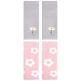 thumbnail image 1 of Unique Bargains 4 Pcs Bathroom Soft Hand Towels Grey/Pink 13" x 30"/14" x 30", 1 of 5