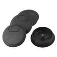 thumbnail image 1 of Unique Bargains 4 Pcs Black 2.3" Dia Rotatable Hole Plastic Cover for Table Computer, 1 of 1