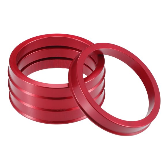 Car Hub Centric Rings OD 70.1mm to ID 60.1mm Hub Centric Rings Wheel Bore Center Spacer Aluminum Alloy Red 4Pcs