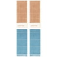thumbnail image 1 of Unique Bargains 4 Pcs Checked Soft Hand Towel 14 x 30 Inch Blue/Brown, 1 of 5