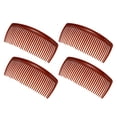 thumbnail image 1 of Unique Bargains 4 Pcs Side Clip Hair Comb Teeth Hair Combs Hair Clip Comb 4" Plastic Brown, 1 of 2