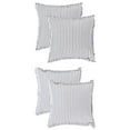 thumbnail image 1 of Unique Bargains 4 Pcs Classical Striped Throw Pillow Cover Black/Grey 20" x 20", 1 of 7