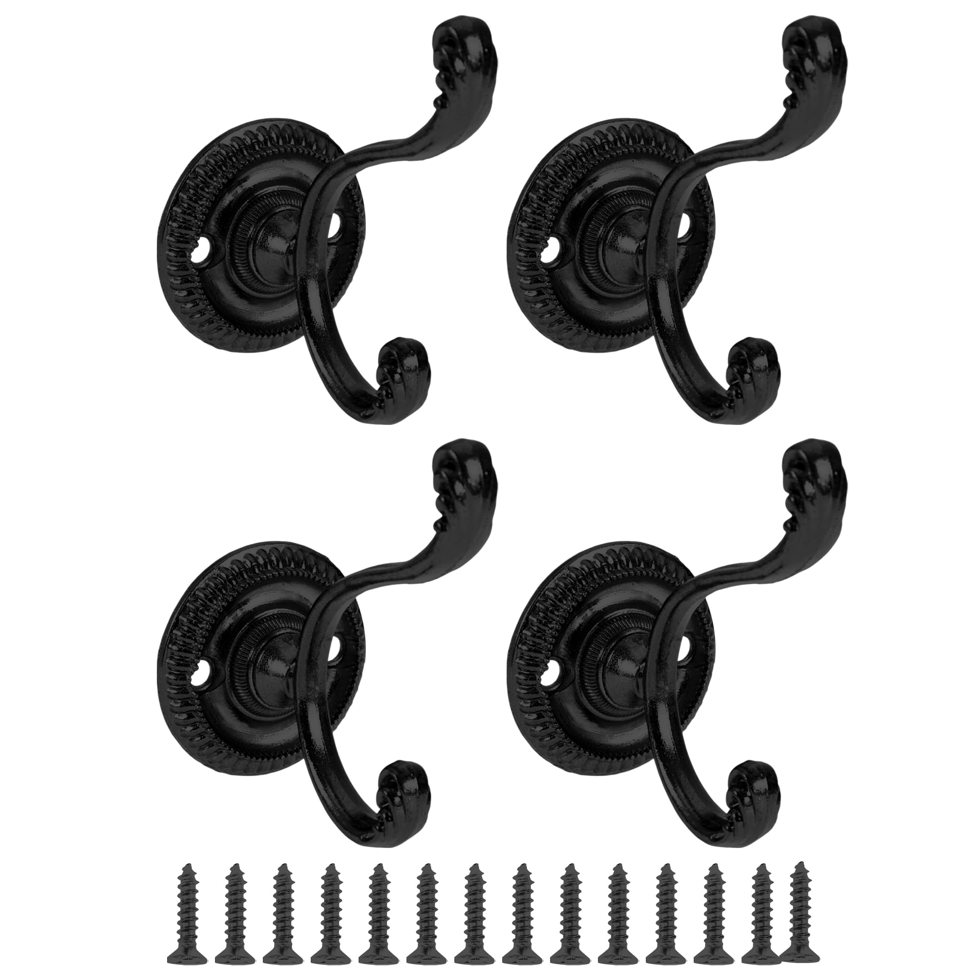 Unique Bargains 4 Pcs Clothes Hooks Door Hooks Vintage Wall Coat Hooks Hat Hooks