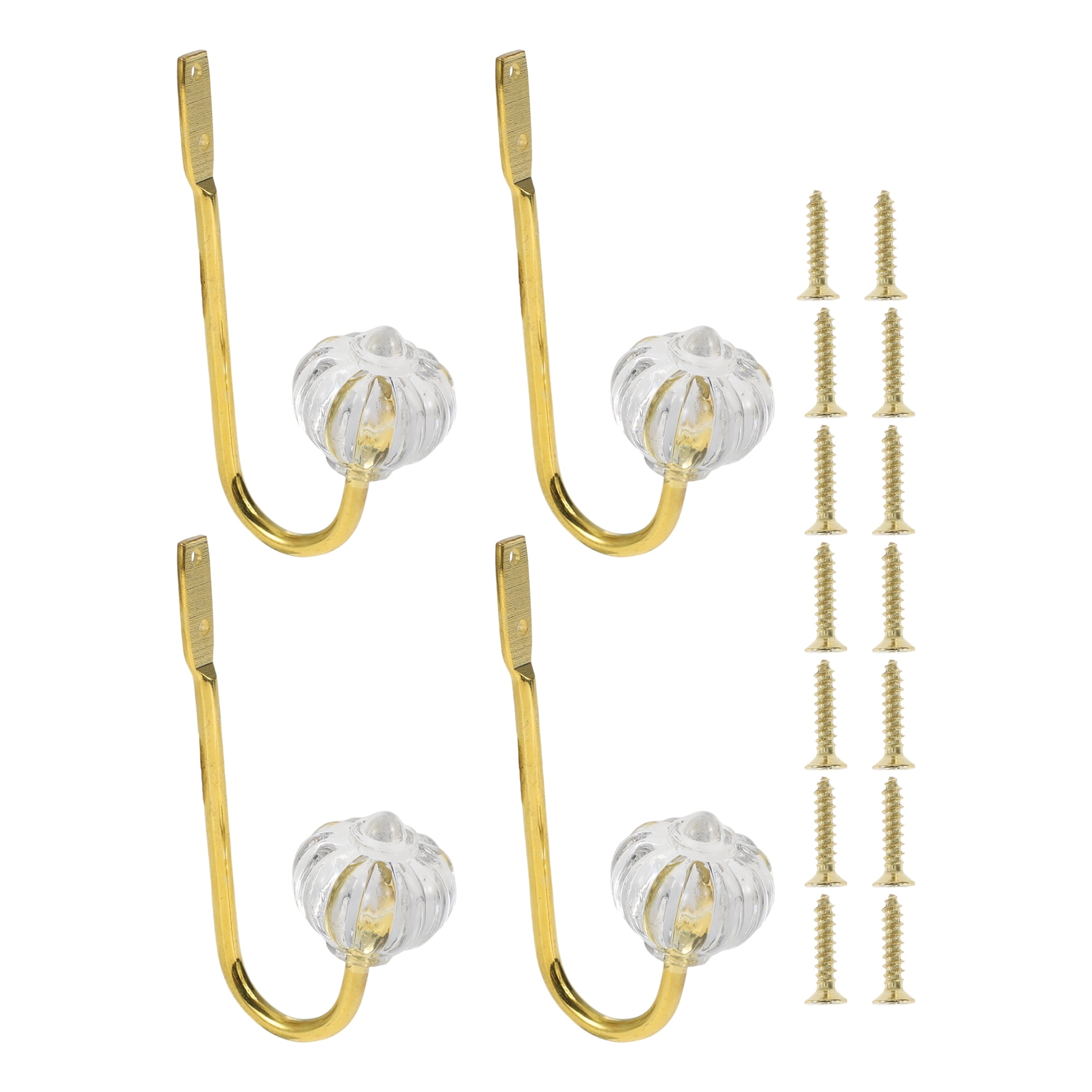 Unique Bargains 4 Pcs Clothes Hooks Door Hooks Wall Coat Hooks for Bathroom