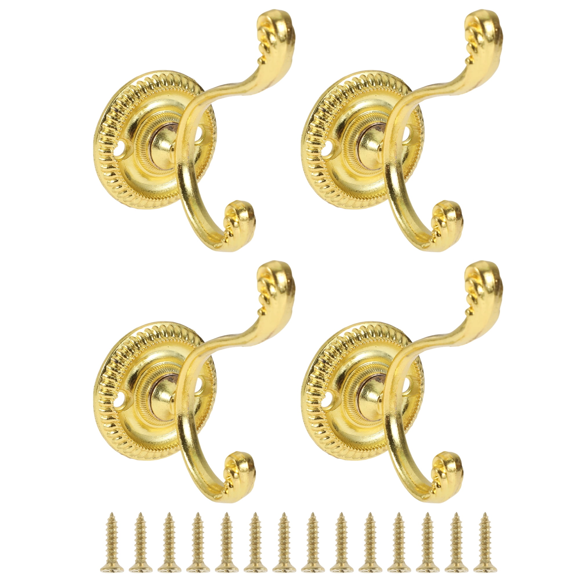Unique Bargains 4 Pcs Clothes Hooks Door Hooks for Wardrobe Bathroom