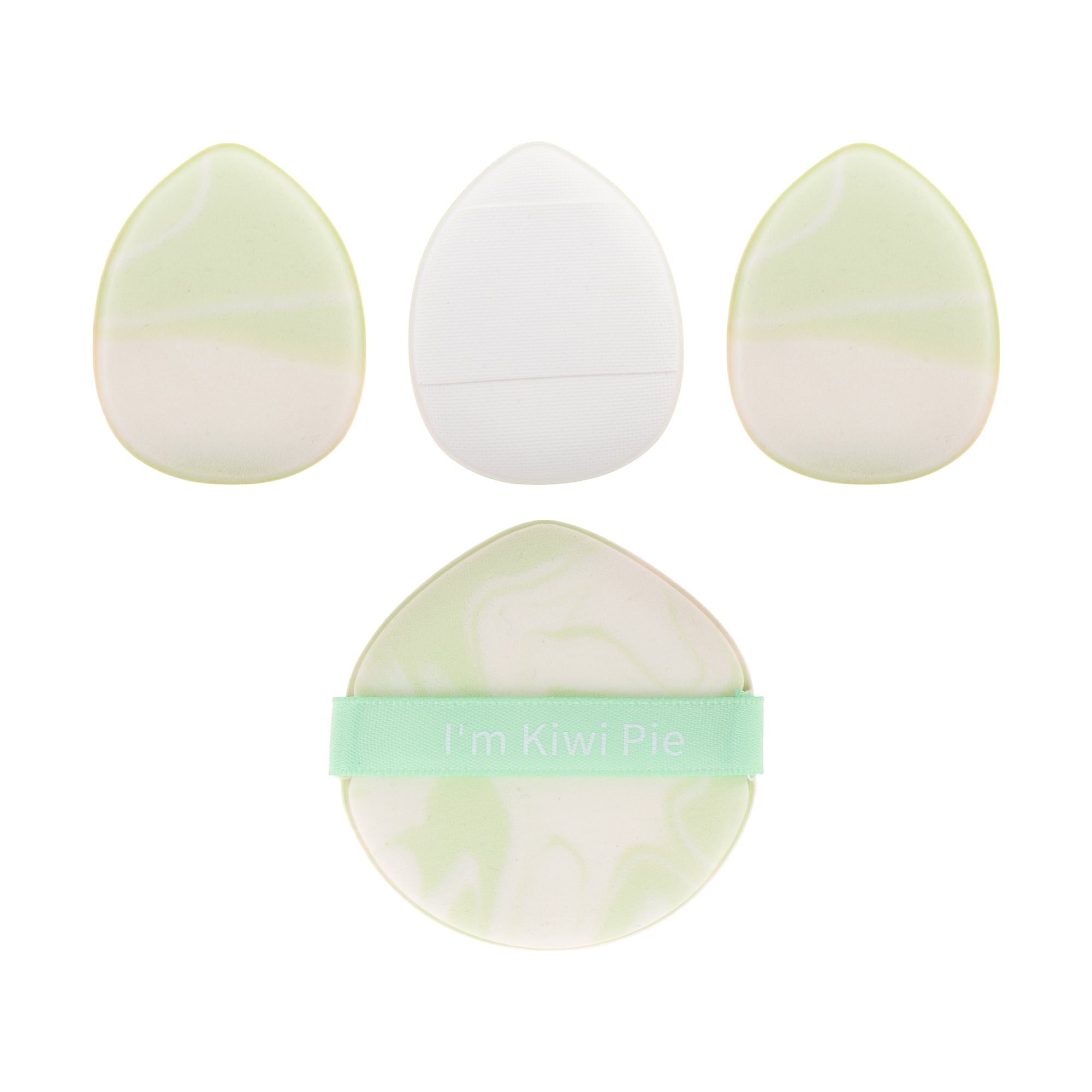 Unique Bargains 4 Pcs Combination Face Makeup Sponge Green, White