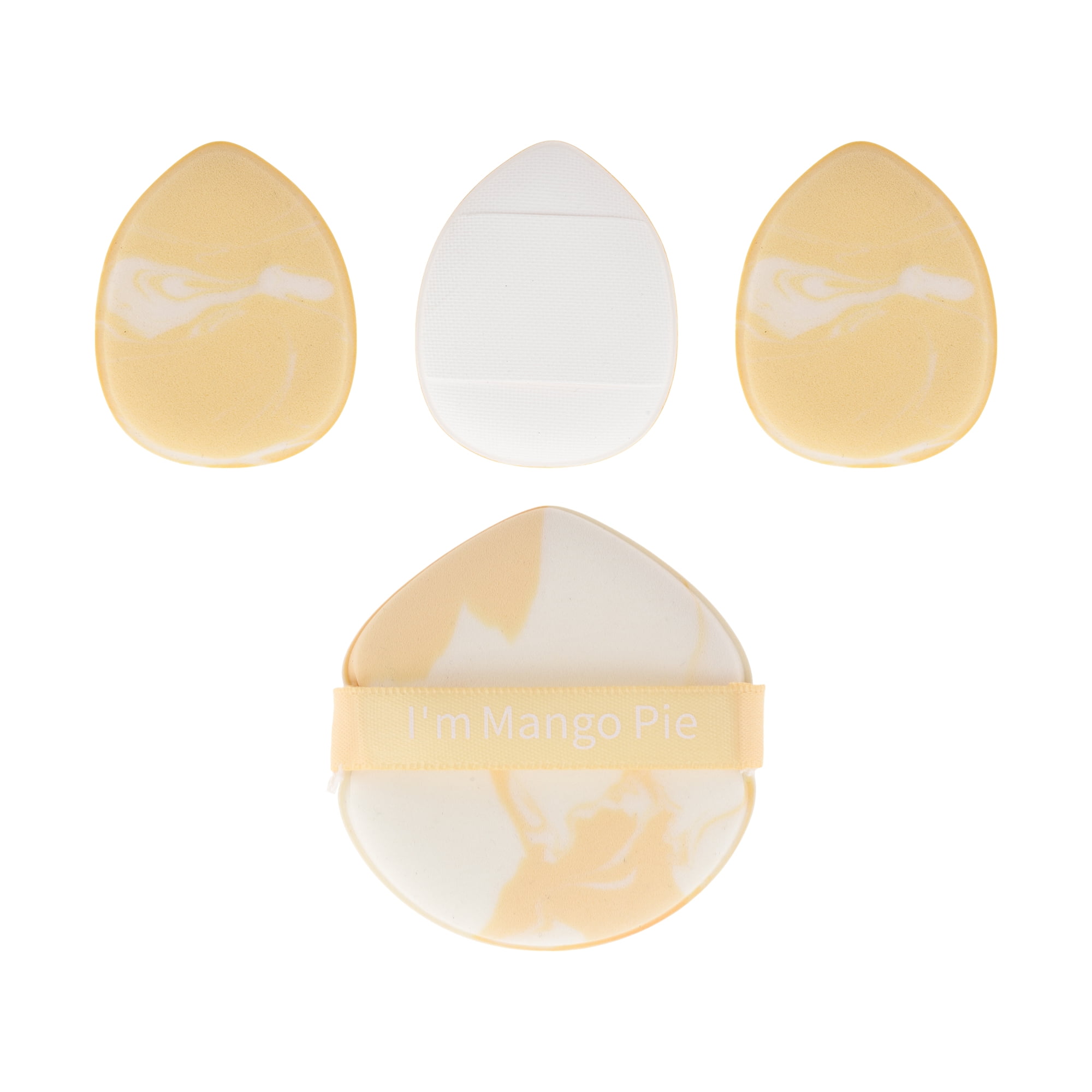 Unique Bargains 4 Pcs Combination Face Makeup Sponge Yellow, White