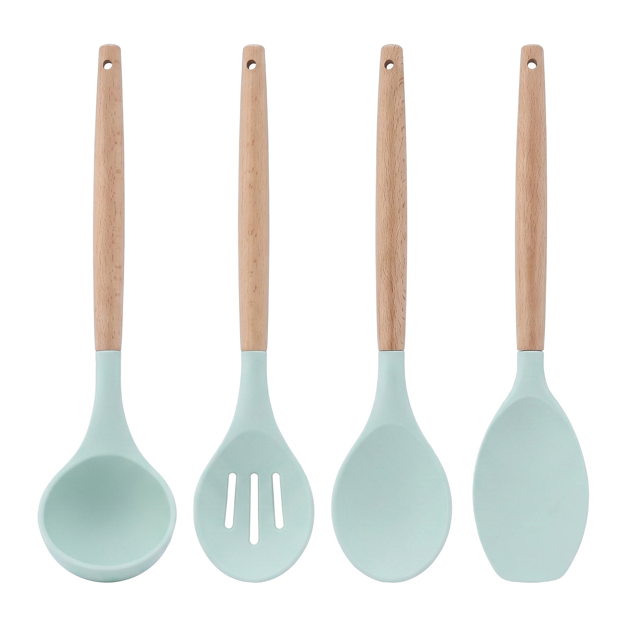 Unique Bargains 4 Pcs Cooking Utensil Set for Non Stick Cookware and Gadgets Light Green