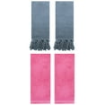 thumbnail image 1 of Unique Bargains 4 Pack Cotton Absorbent Soft Turkish Hand Towels with tassel for Bathroom Blue/Pink 14" x 30"/13" x 29", 1 of 5