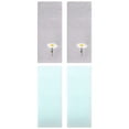 thumbnail image 1 of Unique Bargains 4 Pcs Cotton Bathroom Hand Towels 13" x 30" Grey/Light Cyan, 1 of 5