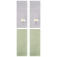 thumbnail image 1 of Unique Bargains 4 Pcs Cotton Bathroom Hand Towels 13" x 30" Grey/Light Green, 1 of 5