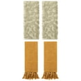 thumbnail image 1 of Unique Bargains 4 Pcs Cotton Bathroom Hand Towels with Tassel 14" x 30" Yellow/Khaki, 1 of 5