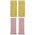 thumbnail image 1 of Unique Bargains 4 Pcs Cotton Boho Hand Towel Set Yellow/Pink 14" x 30"/13" x 29", 1 of 5