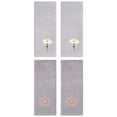 thumbnail image 1 of Unique Bargains 4 Pcs Cotton Floral Hand Towel 13" x 30" Grey/Light Grey, 1 of 5