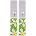 thumbnail image 1 of Unique Bargains 4 Pcs Cotton Floral Hand Towel Grey/Green 13" x 30"/13" x 29", 1 of 5