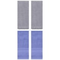 thumbnail image 1 of Unique Bargains 4 Pcs Cotton Geometric Hand Towels 13" x 29" Grey/Dark Blue, 1 of 4