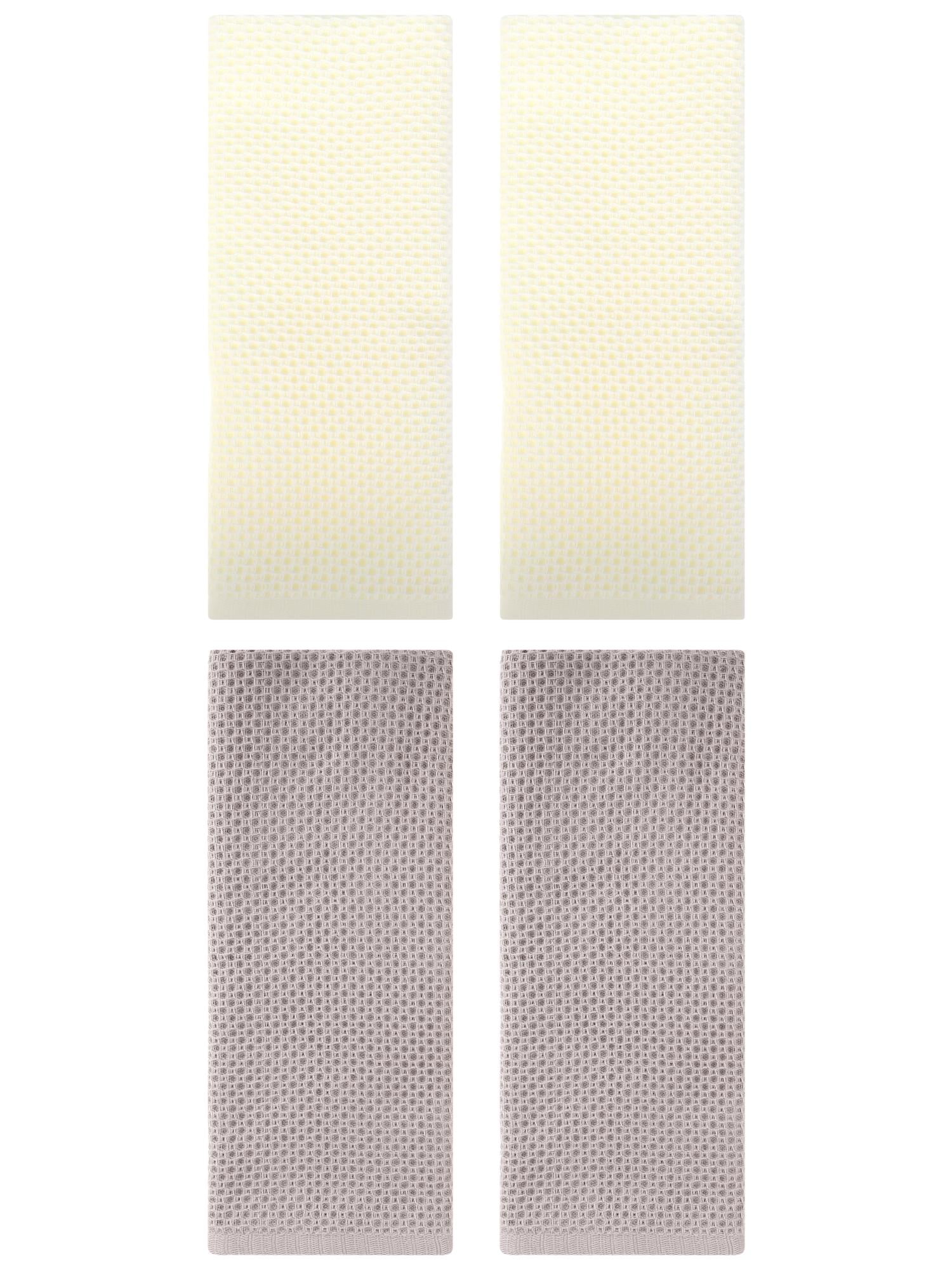 Unique Bargains 4 Pcs Cotton Hand Towel Set Camel/Beige 13" x 30"