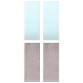 thumbnail image 1 of Unique Bargains 4 Pcs Cotton Hand Towel Set Light Cyan/Camel 13" x 30", 1 of 5