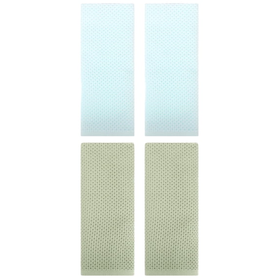 Unique Bargains 4 Pcs Cotton Hand Towel Set Light Green/Light Cyan 13" x 30"