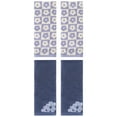thumbnail image 1 of Unique Bargains 4 Pcs Cotton Hand Towel Set Purple/Navy Blue 14" x 30"/14" x 31", 1 of 5