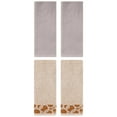 thumbnail image 1 of Unique Bargains 4 Pcs Cotton Hand Towels Camel/Brown 13" x 30"/13" x 29", 1 of 5