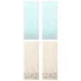 thumbnail image 1 of Unique Bargains 4 Pcs Cotton Hand Towels Light Cyan/Camel 13" x 30"/13" x 29", 1 of 5