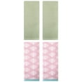 thumbnail image 1 of Unique Bargains 4 Pcs Cotton Hand Towels Light Green/Pink 13" x 30"/14" x 30", 1 of 5
