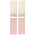thumbnail image 1 of Unique Bargains 4 Pcs Cotton Hand Towels Pink/Camel 13" x 30"/13" x 29", 1 of 5