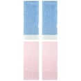 thumbnail image 1 of Unique Bargains 4 Pcs Cotton Quick Drying Hand Towel Pink/Blue 14" x 30"/13" x 29", 1 of 8