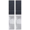thumbnail image 1 of Unique Bargains 4 Pcs Cotton Soft Decorative Hand Towels 14" x 30" Grey/Dark Grey, 1 of 3