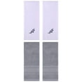 thumbnail image 1 of Unique Bargains 4 Pcs Cotton Soft Floral Hand Towels 13" x 29" Purple/Grey, 1 of 5