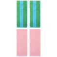 thumbnail image 1 of Unique Bargains 4 Pcs Cotton Soft Stripe Hand Towel 14" x 30" Blue Green/Pink, 1 of 5