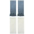 thumbnail image 1 of Unique Bargains 4 Pack Cotton Soft and Absorbent Bathroom Turkish Hand Towels with tassel Blue/Beige 14" x 30"/13" x 29", 1 of 5
