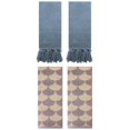thumbnail image 1 of Unique Bargains 4 Pcs Cotton Solid Hand Towels Blue/Brown 14" x 30"/13" x 29", 1 of 5