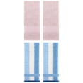 thumbnail image 1 of Unique Bargains 4 Pcs Cotton Striped Hand Towel Set Blue/Light Pink 13" x 29"/14" x 30", 1 of 5