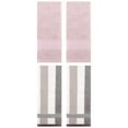 thumbnail image 1 of Unique Bargains 4 Pcs Cotton Striped Hand Towel Set Grey/Light Pink 13" x 29"/14" x 30", 1 of 5