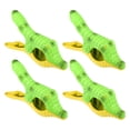 thumbnail image 1 of Unique Bargains 4 Pcs Crocodile ABS Metal Clothespins for Clothes Craft Pictures Party Green Yellow, 1 of 6