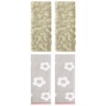 thumbnail image 1 of Unique Bargains 4 Pcs Cute Floral Cotton Soft Towels 14 x 30 Inch Grey/Khaki, 1 of 5