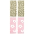 thumbnail image 1 of Unique Bargains 4 Pcs Cute Floral Cotton Soft Towels 14 x 30 Inch Pink/Khaki, 1 of 5