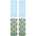 thumbnail image 1 of Unique Bargains 4 Pcs Cute Floral Soft Hand Towel Green/Blue 14" x 30"/13" x 29", 1 of 5
