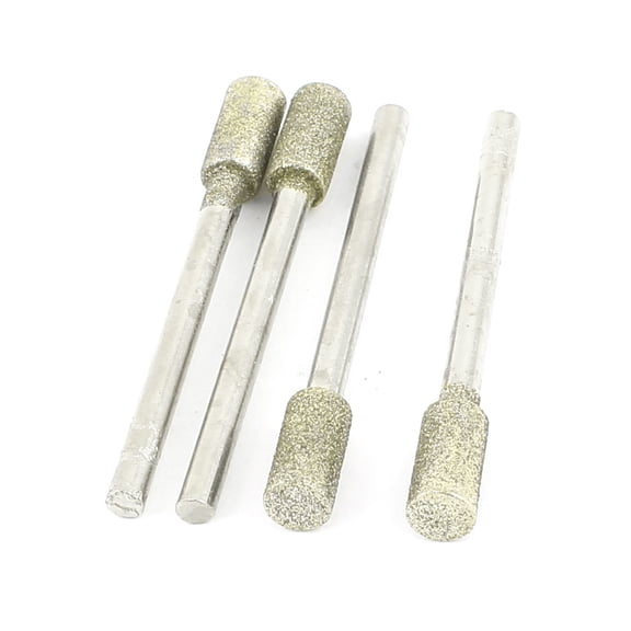 Unique Bargains 4 Pcs Cylindrical Nose Diamond Mounted Point Grinding Bit 3mm x 5mm