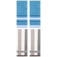 thumbnail image 1 of Unique Bargains  4 Pcs Decorative Hand Towel 13" x 29" Grey/Blue, 1 of 5