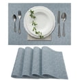 thumbnail image 1 of Unique Bargains 4 Pcs Diamond Pattern Polyester Heat Resistant Washable Placemats Blue, 1 of 6