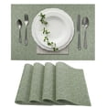 thumbnail image 1 of Unique Bargains 4 Pcs Diamond Pattern Polyester Heat Resistant Washable Placemats Green, 1 of 6