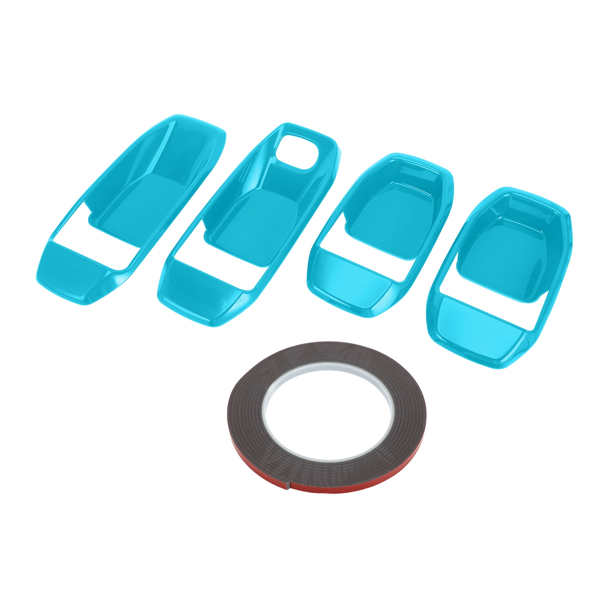 Unique Bargains 4 Pcs Door Bowl Cover Trim Compatible for Jeep Wrangler JL 2018-2022 ABS Light Blue Exterior Accessories