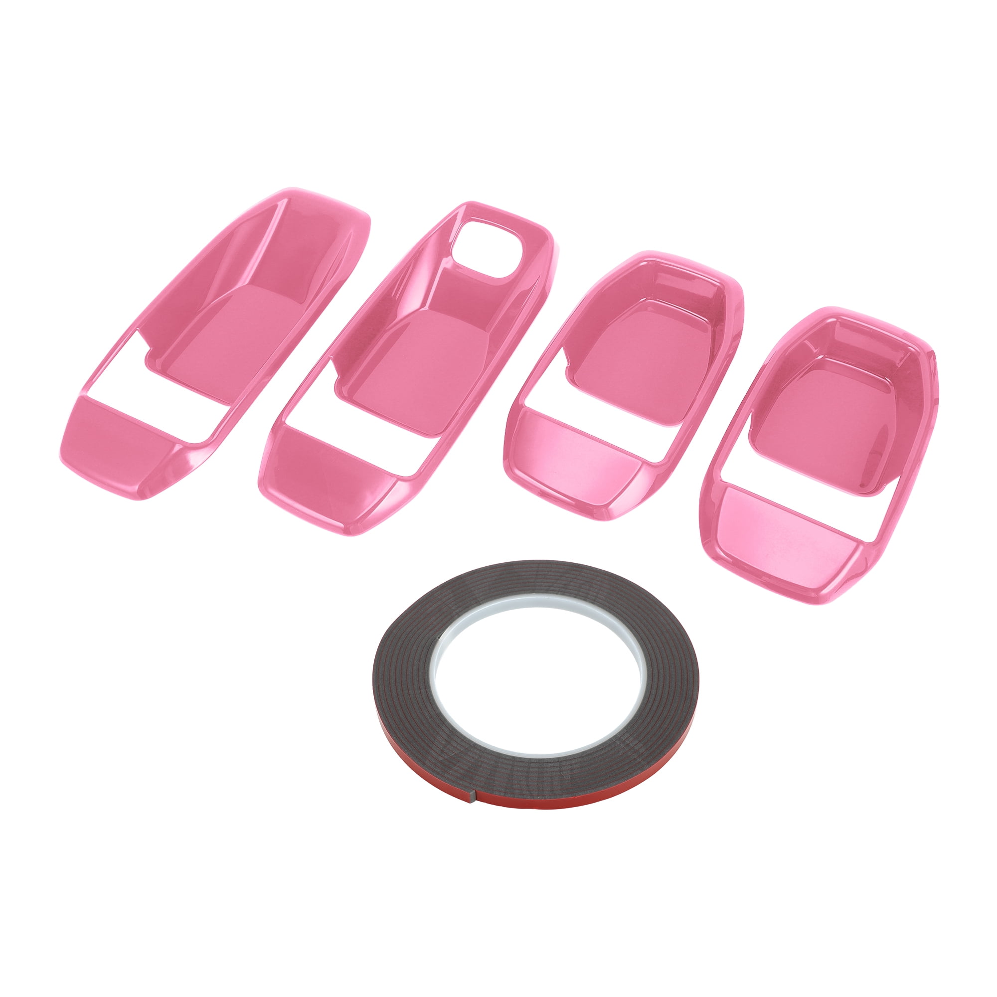 Unique Bargains 4 Pcs Door Bowl Cover Trim Compatible for Jeep Wrangler JL 2018-2022 ABS Pink Exterior Accessories